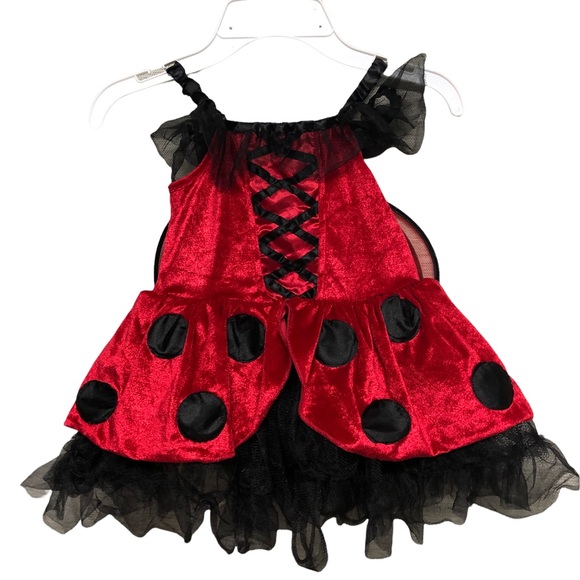 Ladybug costume for girls size 4T red/ black - Picture 2 of 6